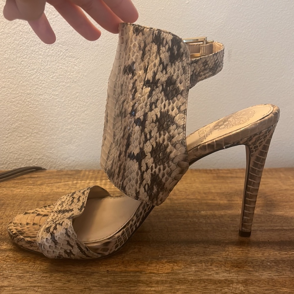 Vince Camuto Fandy Snakeskin Embossed Heels